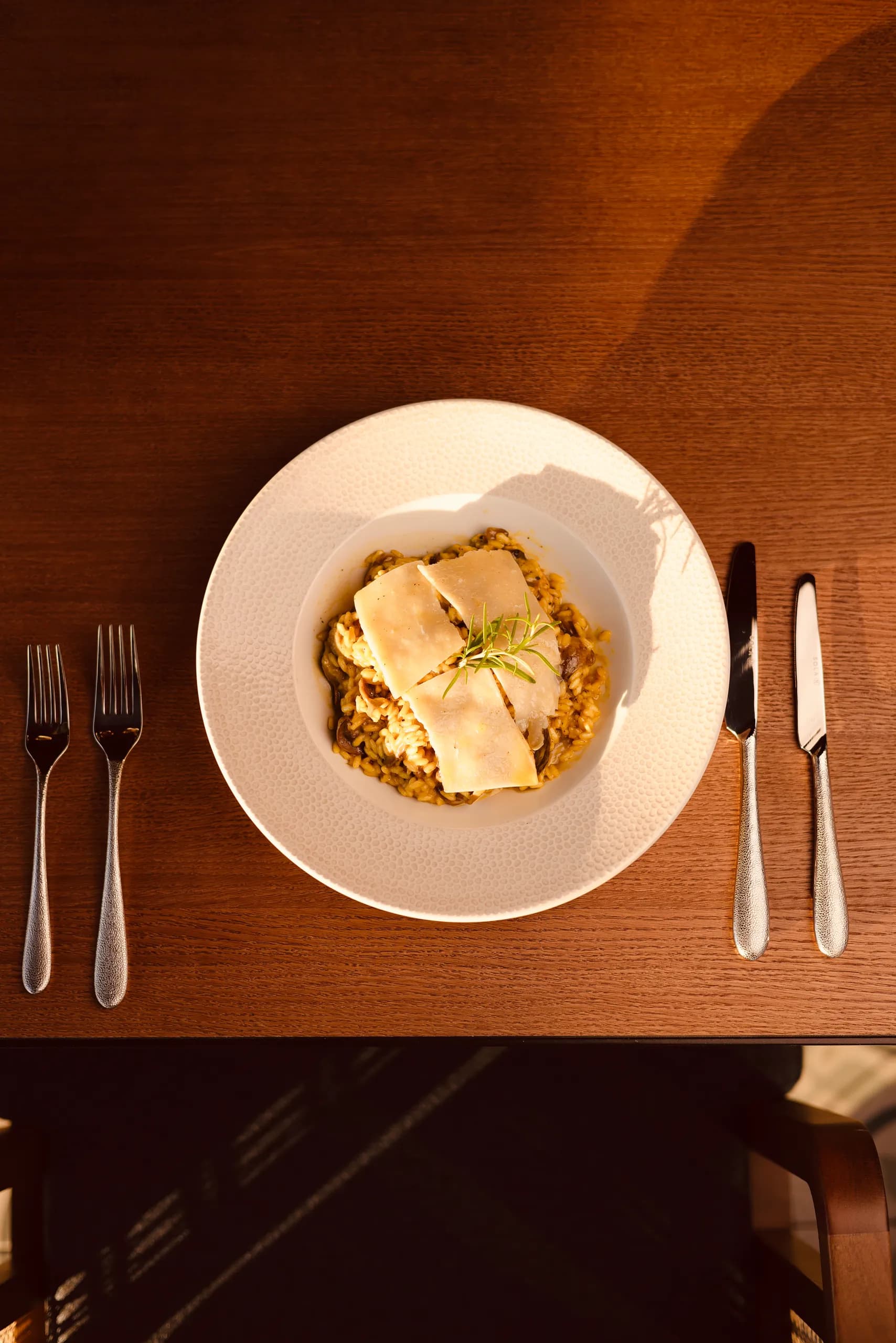 An overhead plate of a KALO signature dish.