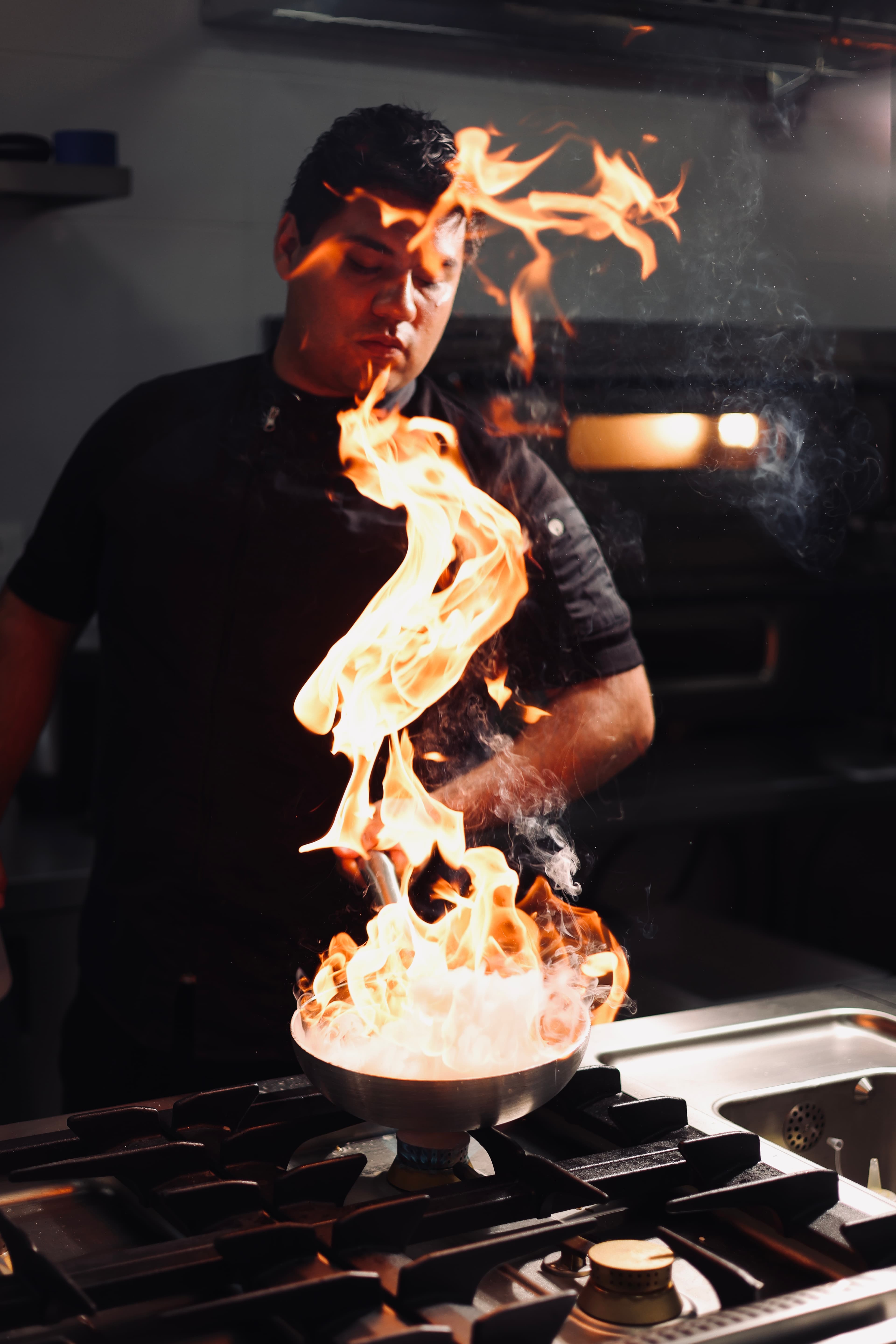 Open-flame grill at KALO