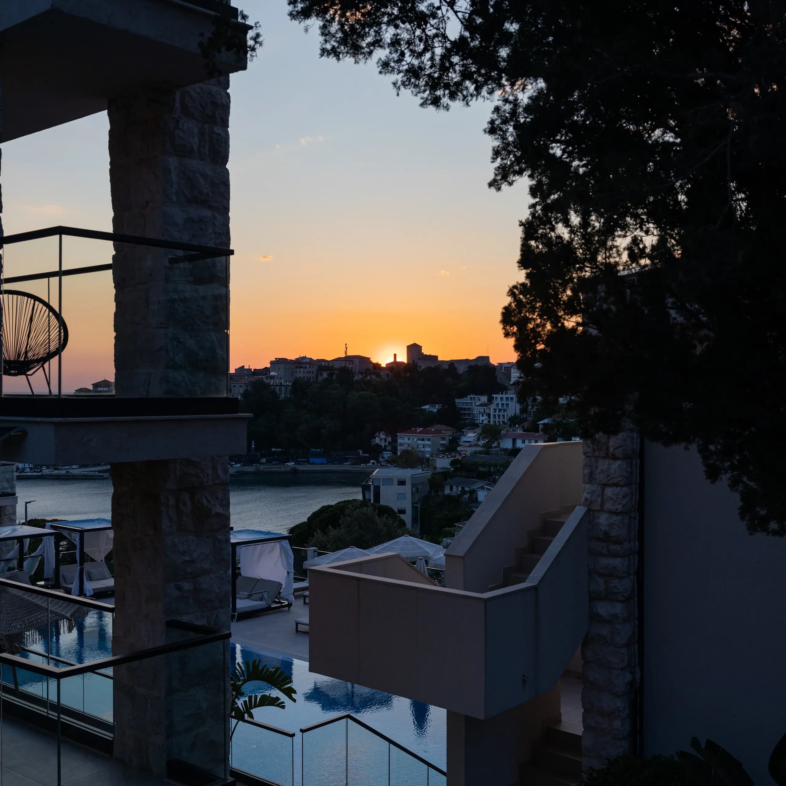 The Adriatic sunset near KALO and Hotel Mediteran.